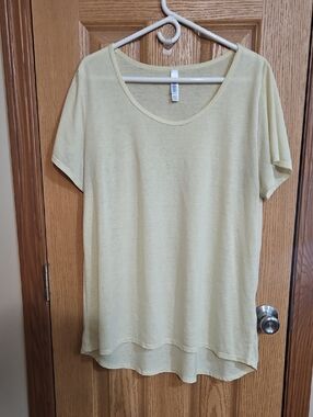 Light Yellow Women's Scoop Neck Tee